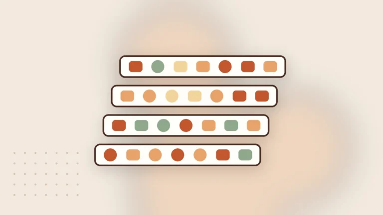 Illustration: stacked freeze-dryer trays with pieces of food